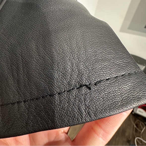 BOSS Hugo Boss 100% Goat Skin Leather Biker Jacket Men Size 40R NWOT - Picture 12 of 16